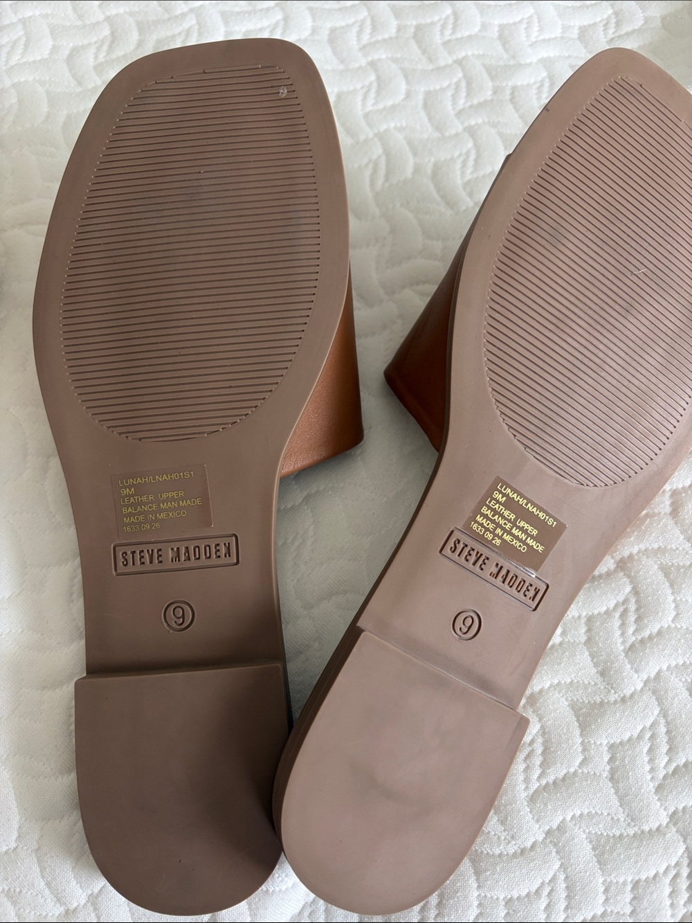 Steve Madden Brown Wide-Band Slide Mules - Picture 2 of 4
